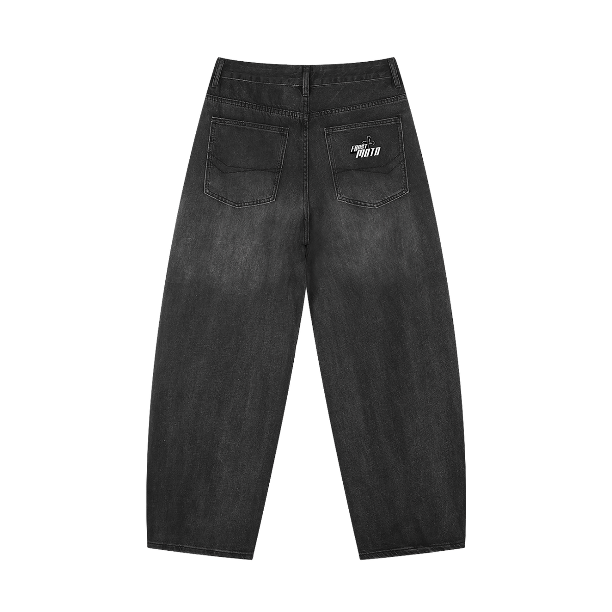 Frost Moto Black Baggy Jeans
